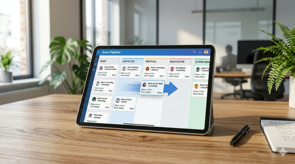 ActiveCampaign CRM en visuele sales-pijplijn voor effectieve lead opvolging