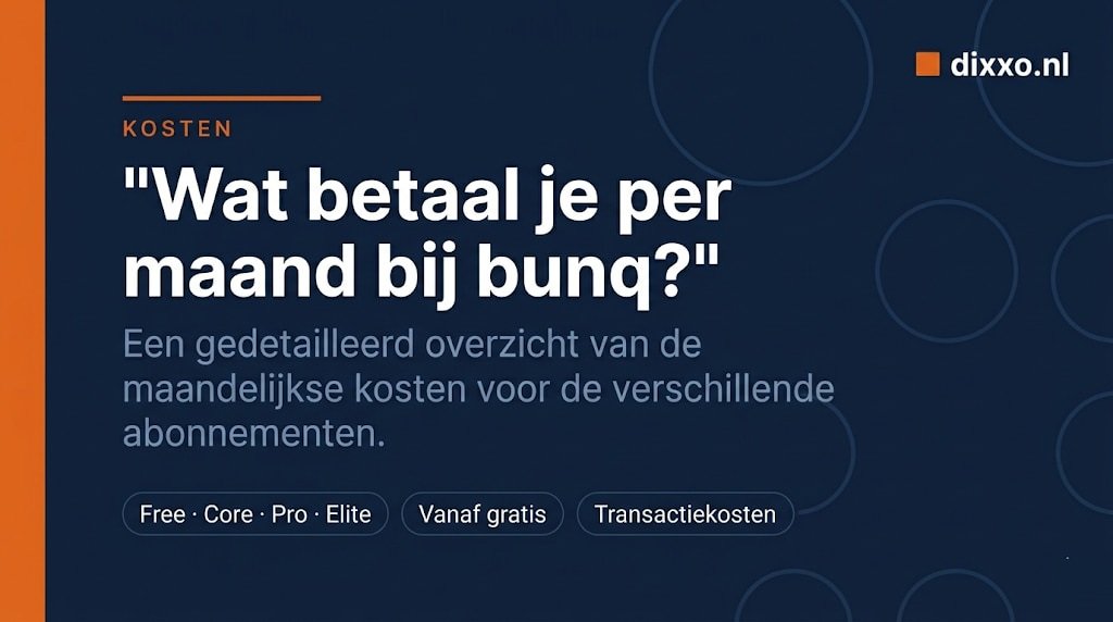 Wat betaal je per maand bij bunq