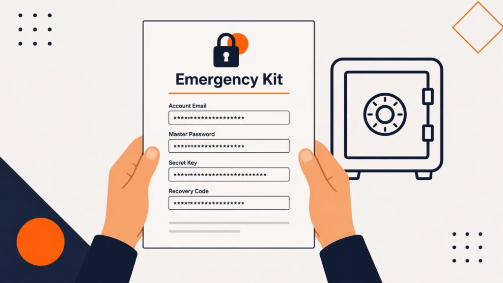 Zzp'er met uitgeprinte Emergency Kit, veiligheid tastbaar gemaakt