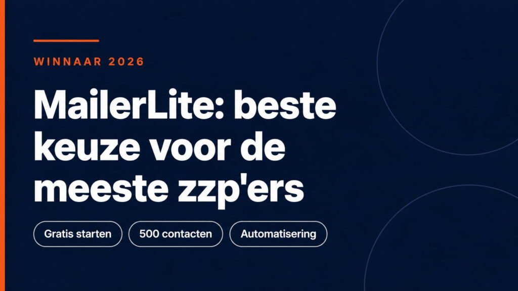 MailerLite winnaar e-mailmarketing zzp