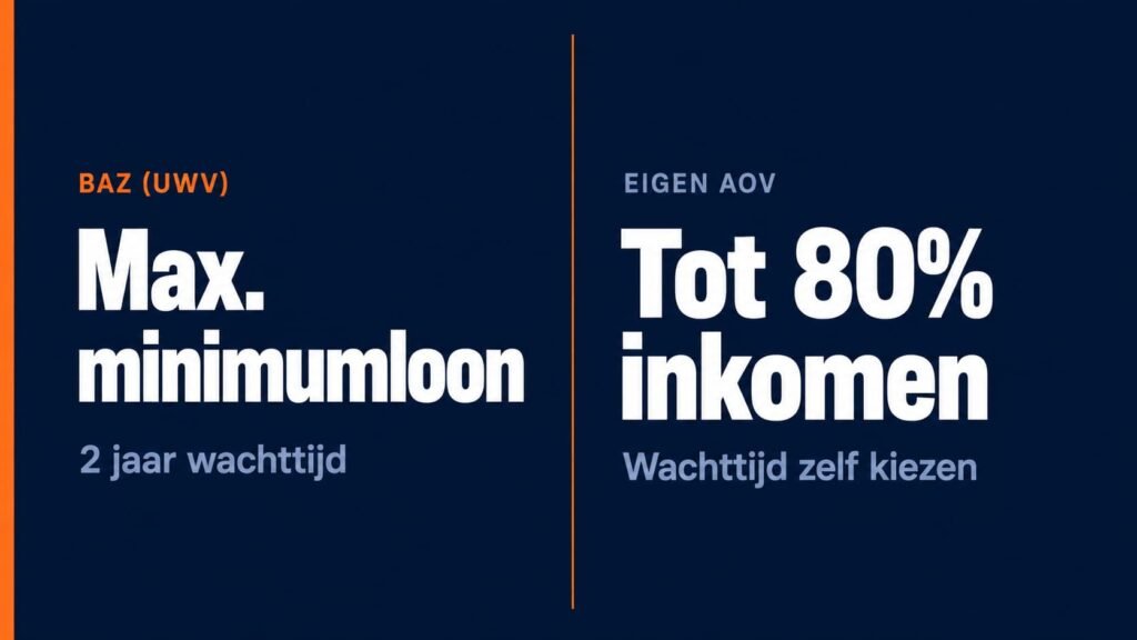 BAZ publieke verzekering versus eigen private AOV voor zzp'ers vergeleken