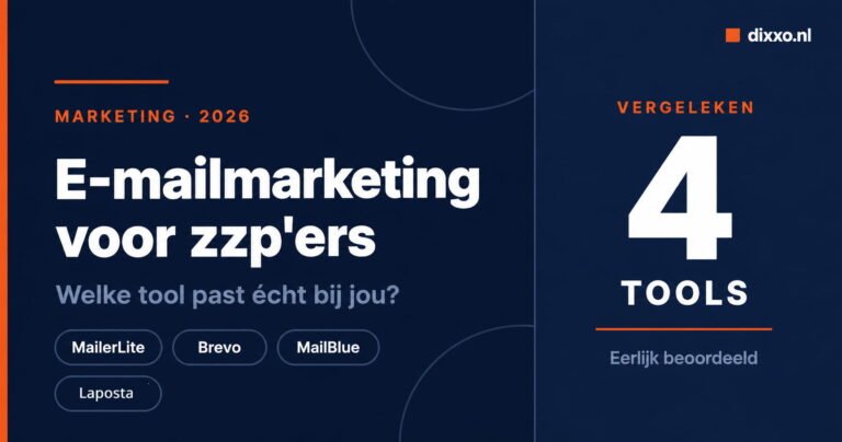 e-mailmarketing tools zzp 2026 vergelijking MailerLite Brevo MailBlue Laposta