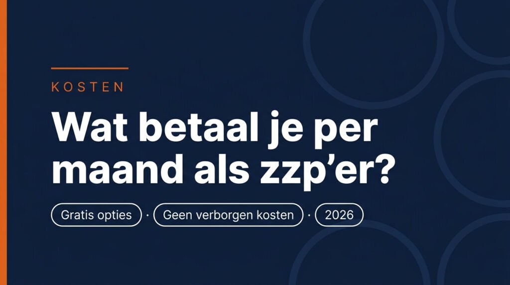 kosten boekhoudprogramma zzp per maand overzicht 2026