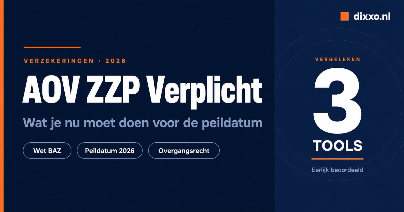 Verplichte AOV voor zzp'ers 2026 - wat je nu moet doen voor de peildatum