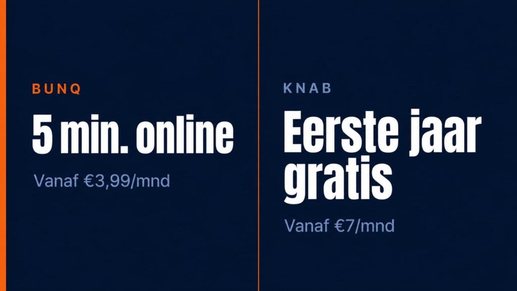 Bunq vs Knab zakelijke rekening zzp - vergelijking openen en prijs