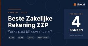 beste zakelijke rekening zzp 2026 vergelijking Knab bunq Qonto ABN AMRO