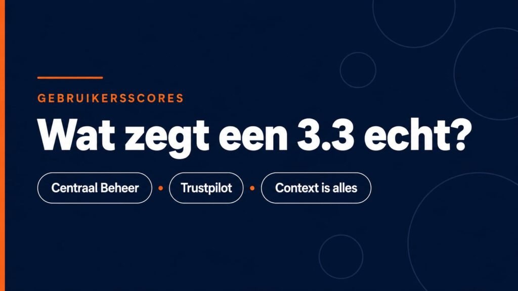 gebruikersscores Insify en Centraal Beheer Trustpilot vergelijking context
