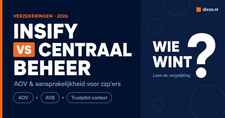 Insify vs Centraal Beheer vergelijking AOV zzp 2026